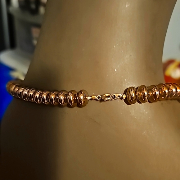 Vintage Copper Beaded Graduated Necklace, Single Strand, 18" - Picture 8 of 8